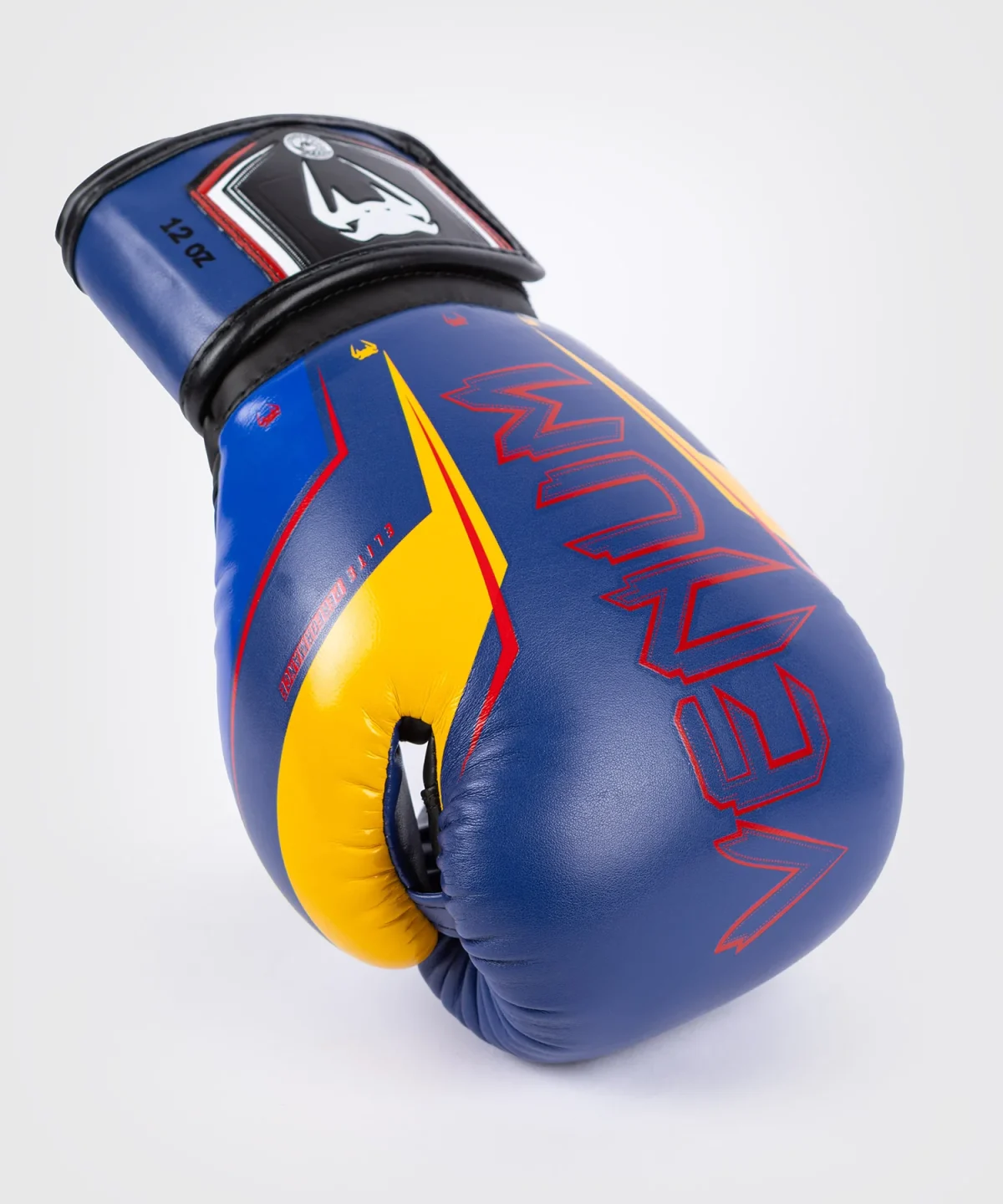 Venum Elite Evo Boxing Gloves - Blue/Yellow - Image 3