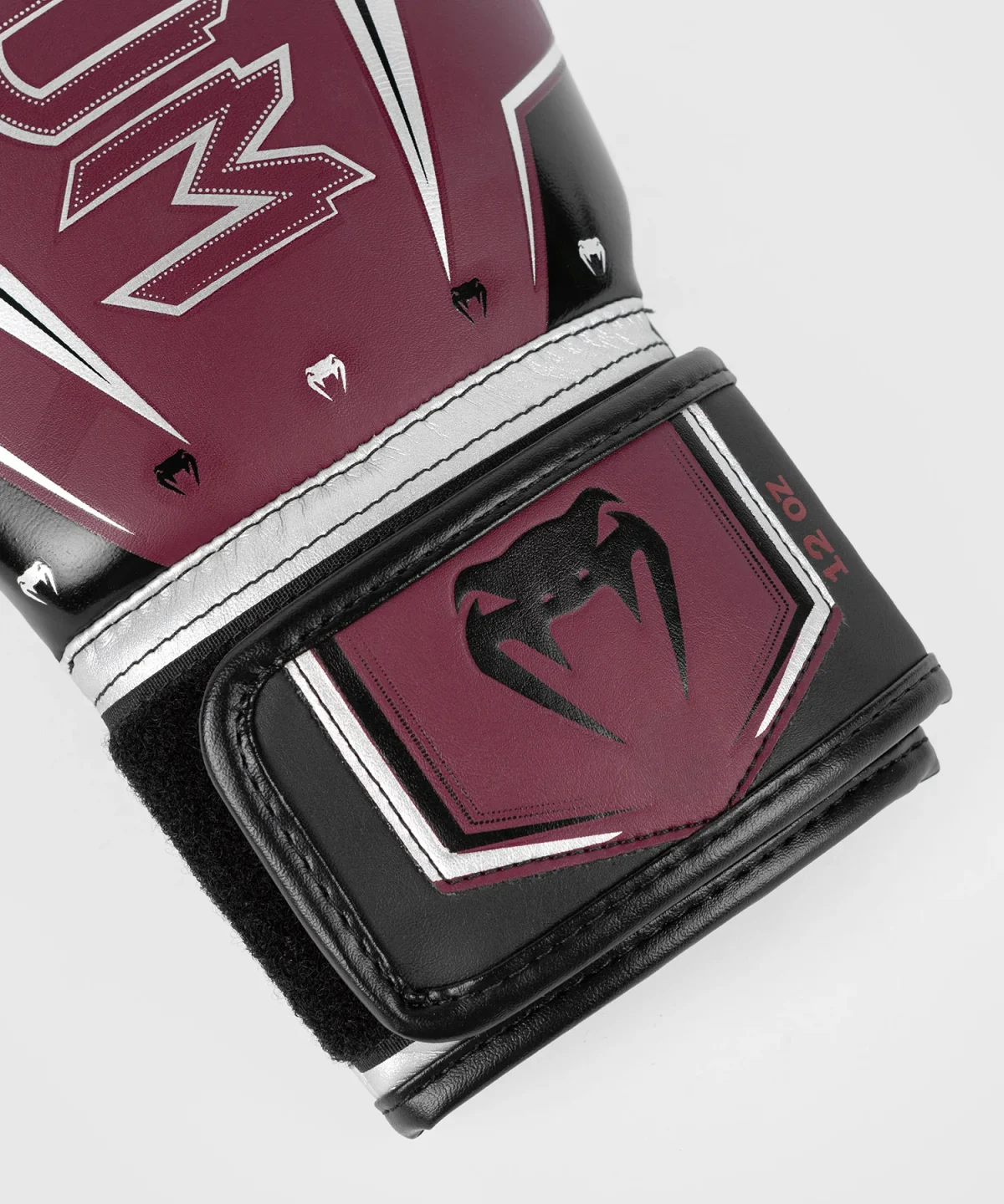 Venum Elite Evo Boxing Gloves - Burgundy/Silver - Image 7