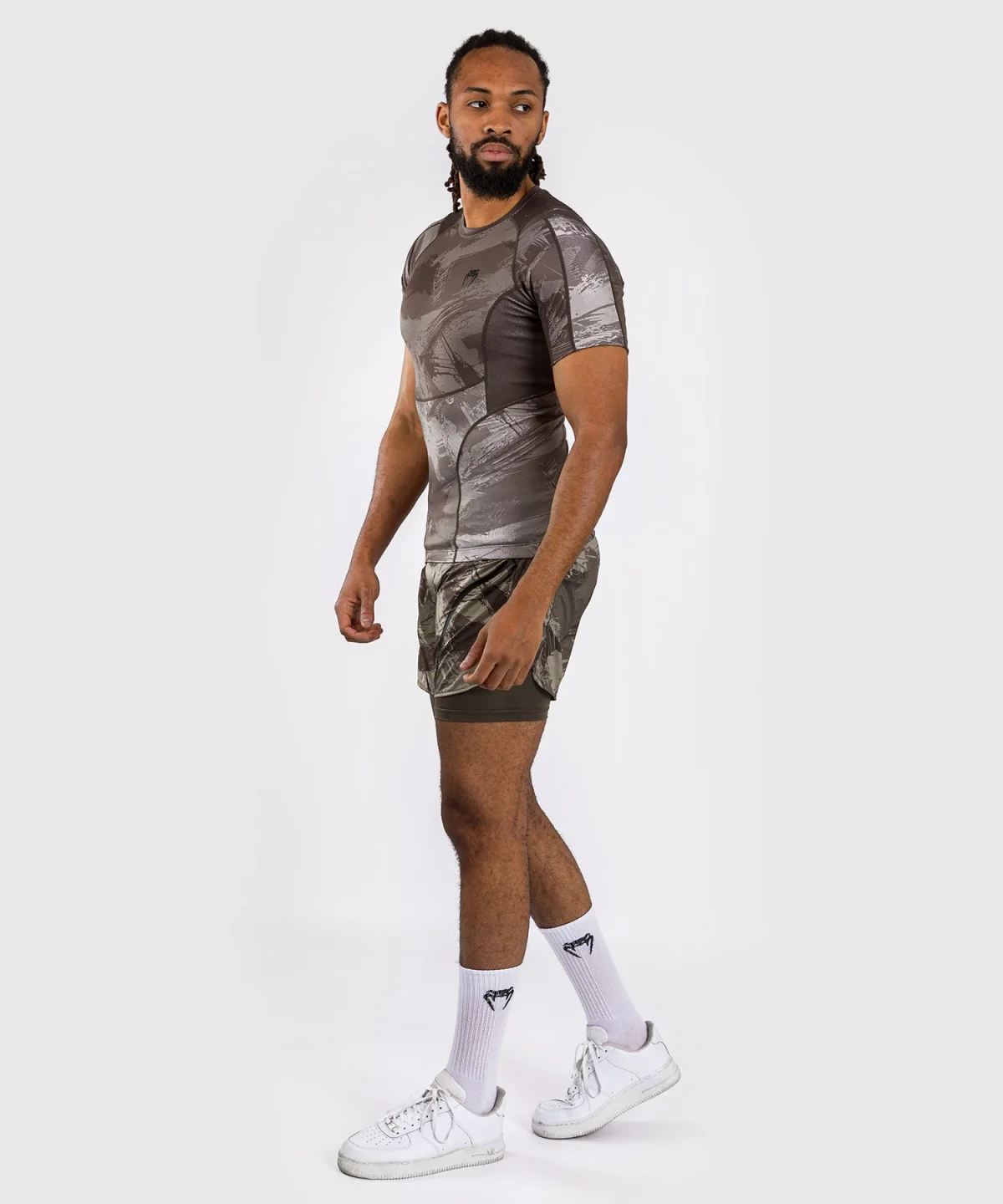 Venum Electron 3.0 Short Sleeve Rashguard - Sand - Image 2