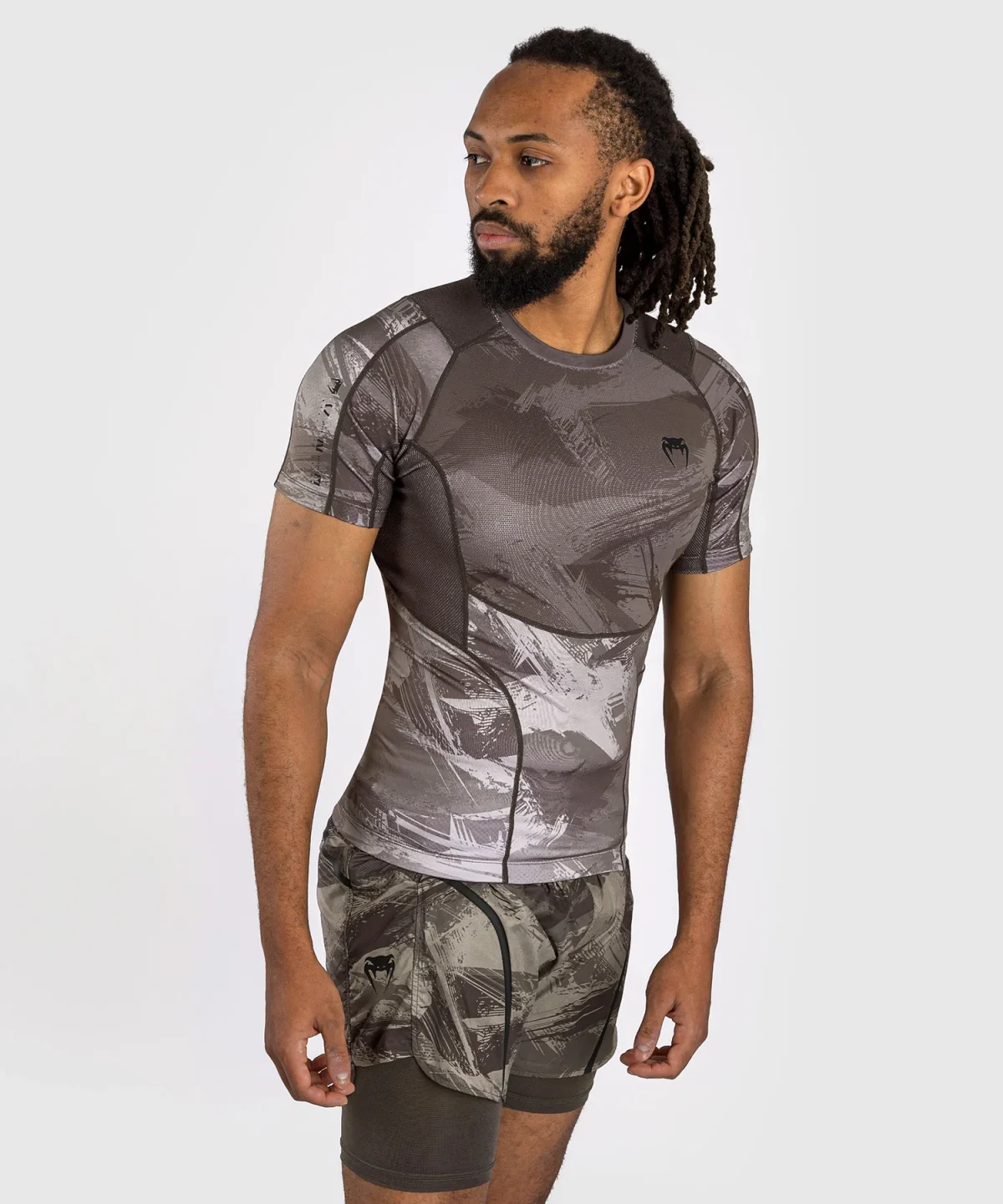 Venum Electron 3.0 Short Sleeve Rashguard - Sand - Image 4