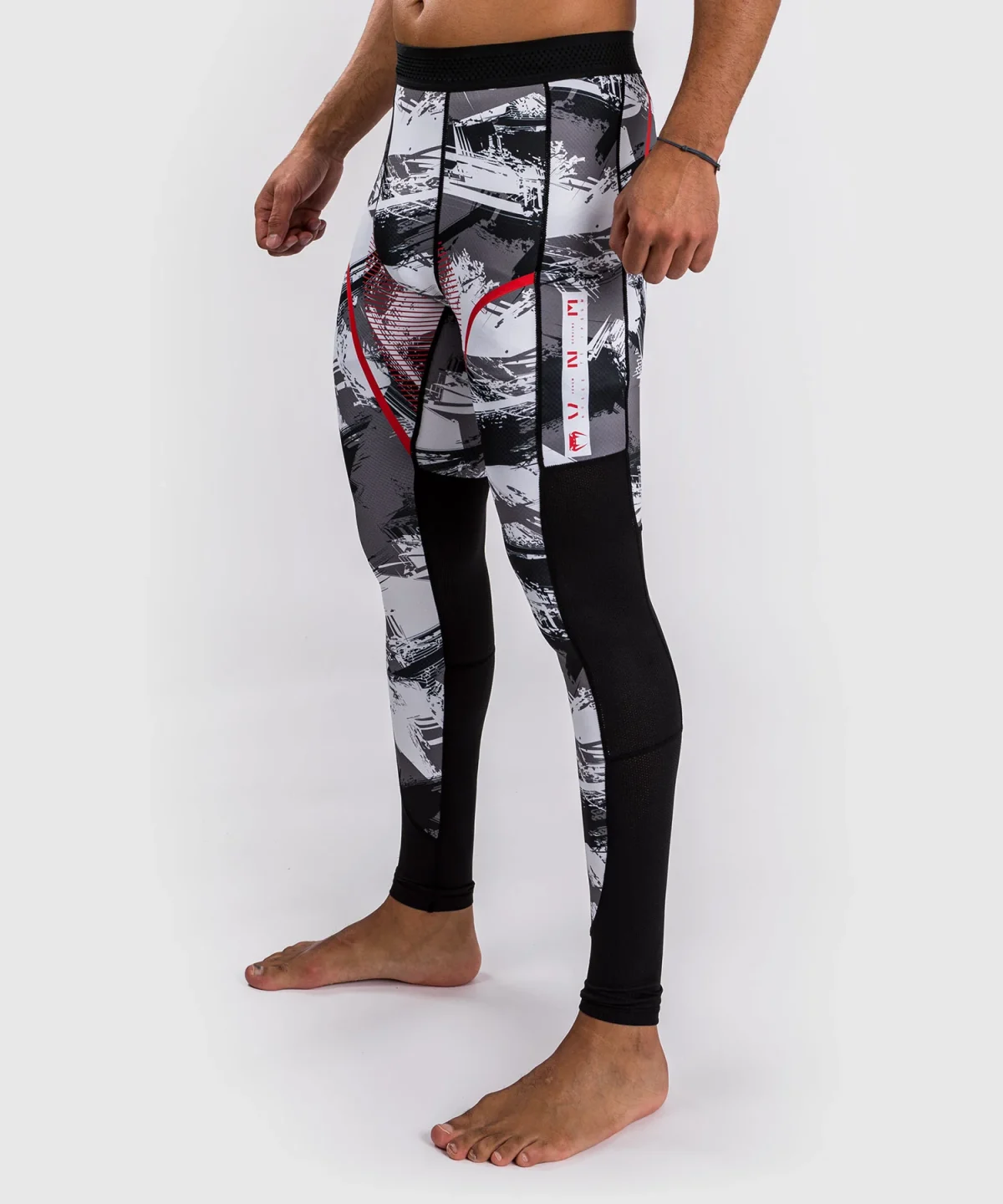 Venum Electron 3.0 Spats - Grey/Red - Image 3