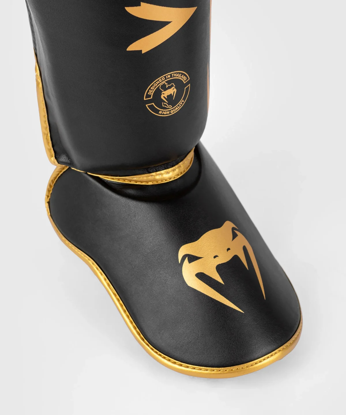 Venum Challenger Standup Shin Guards - Black/Gold - Image 4