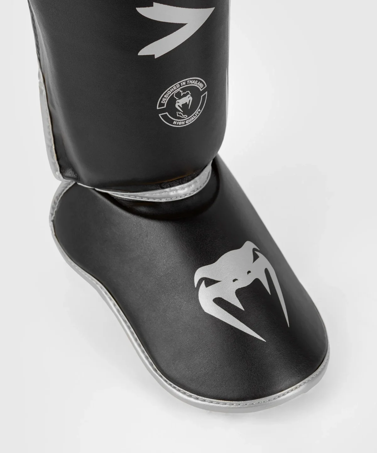 Venum Challenger Standup Shin Guards - Black/Silver - Image 4