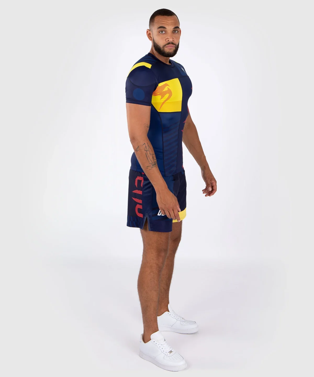 Venum Sport 05 Rashguard Short Sleeves - Blue/Yellow - Image 3