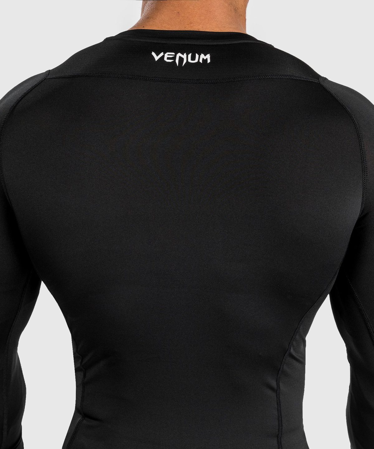 Venum Attack Men's Long Sleeve Rashguard - Black/Grey - Image 3