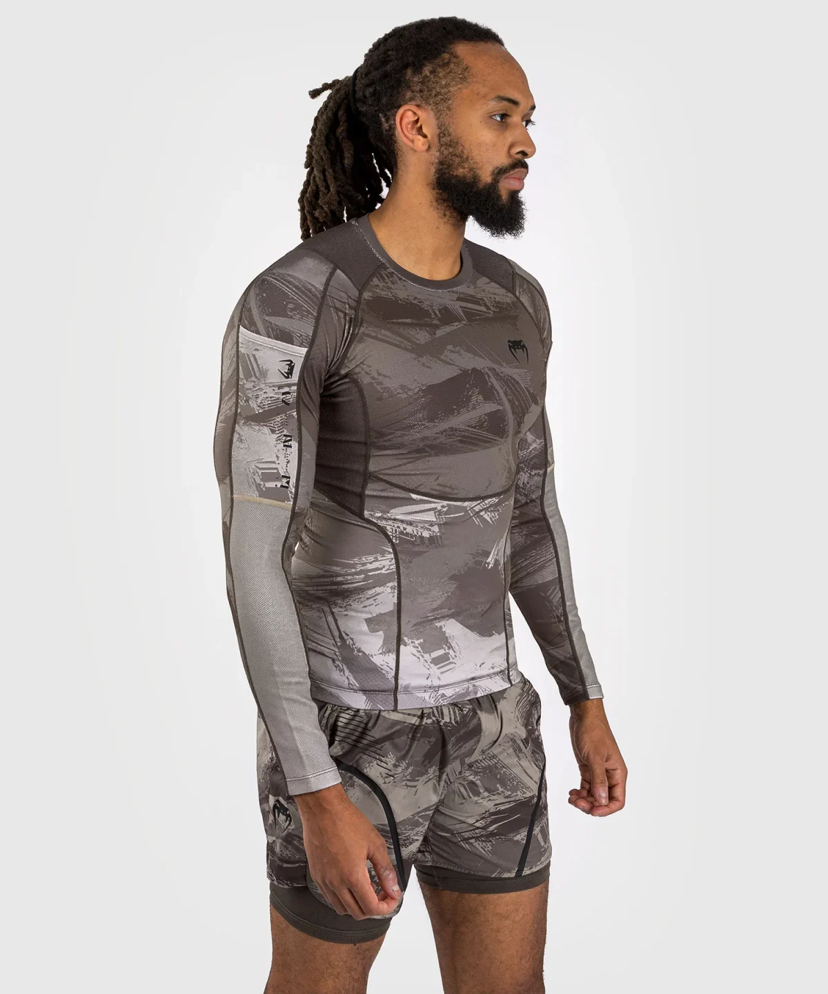 Venum Electron 3.0 Long Sleeve Rashguard - Sand - Image 5