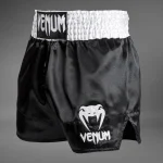 Venum Classic Muay Thai Short Black/White/White - Image 3