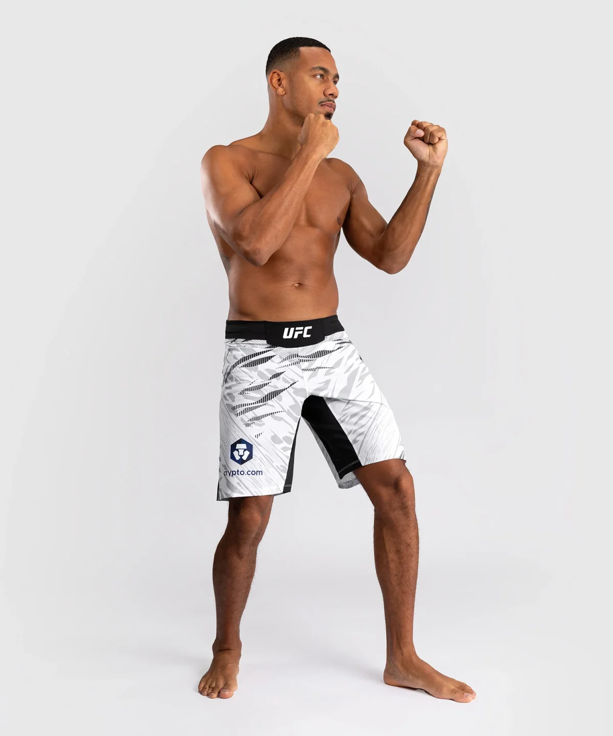 UFC Fusion by Venum Authentic Fight Night Men’s Fight Short - Long Fit - White - Image 6