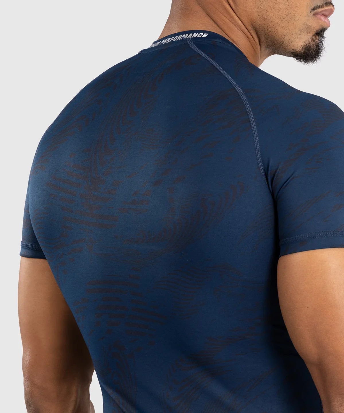 UFC Fusion by Venum Fight Week Men’s Performance Short Sleeve Rashguard - Oceanic Blue - Image 7