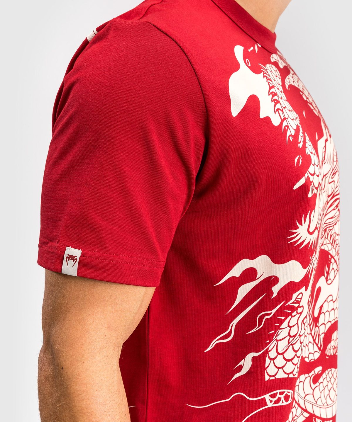Venum Dragon’s Flight Men’s T-Shirt - Cherry Red/Cream White - Image 4