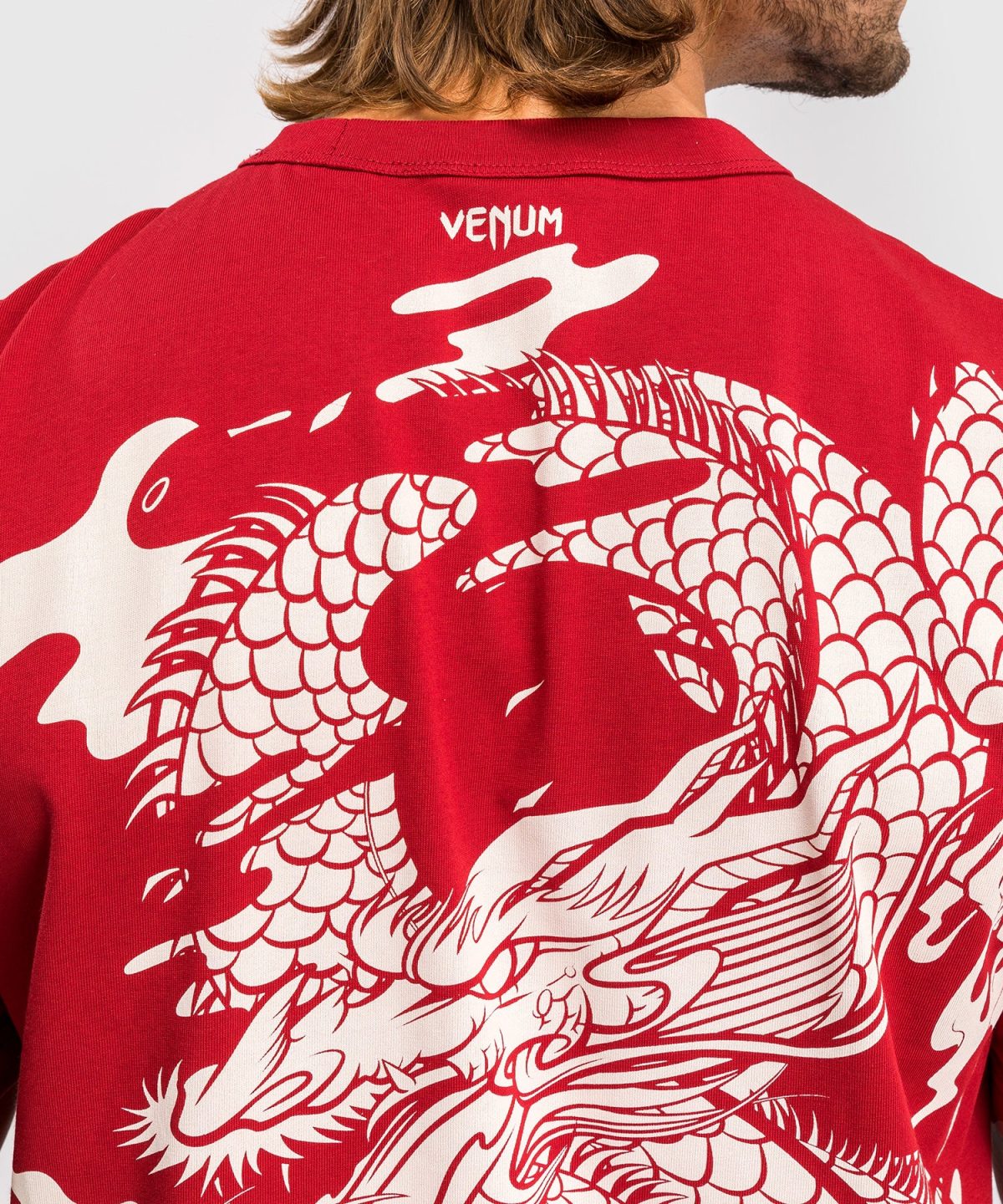 Venum Dragon’s Flight Men’s T-Shirt - Cherry Red/Cream White - Image 5