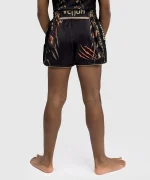 Venum Tiger Kids Muay Thai Shorts - Black/Neon Orange - Image 4