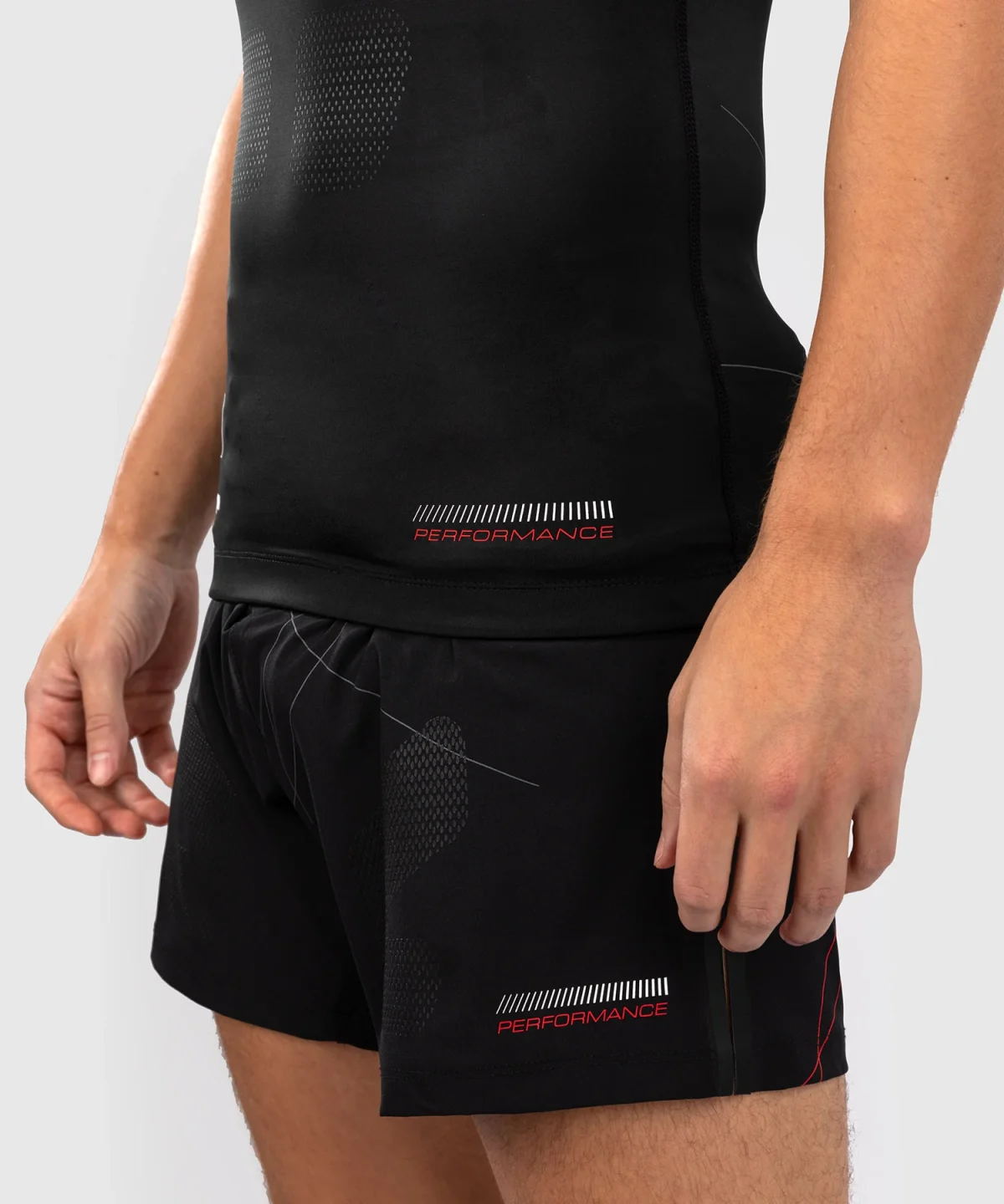 Venum Tactical XT Short Sleeve Rashguard - Black/Fire Red - Image 3