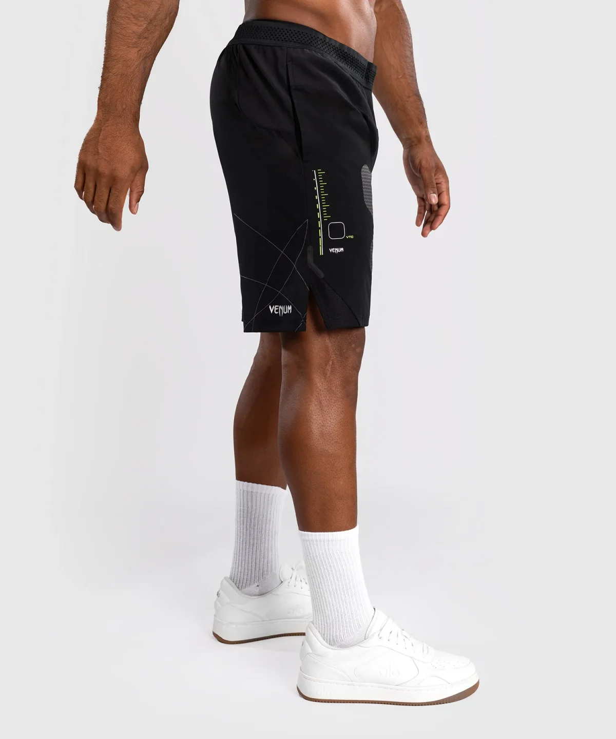 Venum Training Camp 4.0 Training Short - Black/Neon Green - Image 3