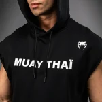 Venum Vt Muay Thai VT Sleeveless Hoodie - Black/White - Image 4