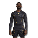 Venum Serpenti Rashguards Long Sleeves - Black/Silver/Gold