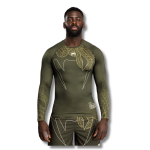 Venum Serpenti Rashguards Long Sleeves - Kaki/Bronze/Ivory