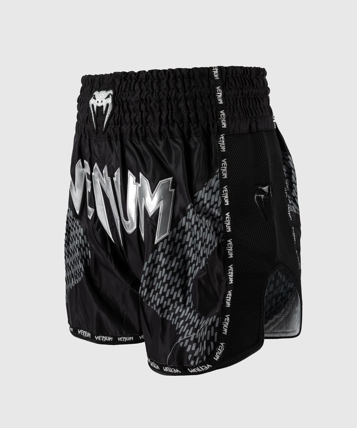 Venum Nexus Muay Thai Shorts - Black/Silver - Image 2