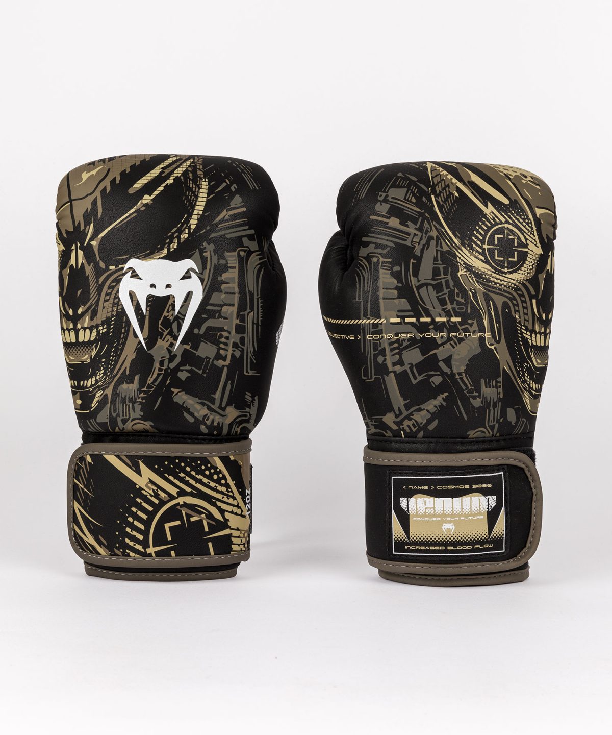 Venum Invader Boxing Gloves - Black/Sand - Image 2