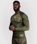 Venum Serpenti Rashguards Long Sleeves - Kaki/Bronze/Ivory - Image 2