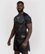 Venum Serpenti Rashguards Short Sleeves - Black/Silver/Gold - Image 2