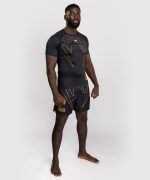Venum Serpenti Rashguards Short Sleeves - Black/Silver/Gold - Image 4