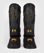 Venum Serpenti Shin Guards - Black/Silver/Gold - Image 2