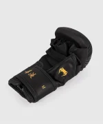 Venum Serpenti Sparring Gloves - Black/Silver/Gold - Image 4