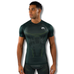 Venum Technical 3.0 Short Sleeve Rashguard - Forest Green