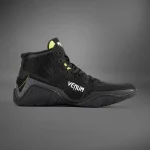 Venum Training Camp 4.0 Wrestling Shoes - Black/Neon Green - Image 4