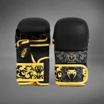 Venum x Topuria Unmatched Edition MMA Sparring Gloves - Black/Gold - Image 2