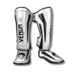Venum Elite Standup Shinguards - Silver/Black
