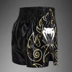 VTC Flames Venum Muay Thai Shorts - Black/Gold - Image 2