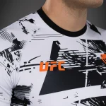 UFC Zenith by Venum Authentic Fight Week Men's White Performance Short Sleeve Rashguard - Image 4