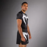 Venum No Gi Rashguards - Black/White Short Sleeve - Image 2