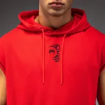 Venum x Mike Tyson Tiger Sleeveless Hoodie - Intense Red/Deep Black - Image 4