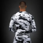UFC Zenith by Venum Authentic Fight Week Men's White Performance Long Sleeve Rashguard - Image 4