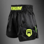 Venum Classic Evo Muay Thai Shorts - Black/ Neon Yellow - Image 2