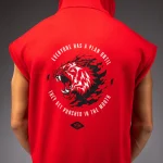 Venum x Mike Tyson Tiger Sleeveless Hoodie - Intense Red/Deep Black - Image 5