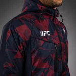 UFC Zenith by Venum Authentic Fight Week Men's Burgundy Zip Hoodie - Image 4