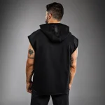 Venum VT Boxing Sleeveless Hoodie - Black/White - Image 2