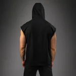 Venum VT Muay Thai Sleeveless Hoodie - Black/White - Image 3