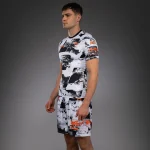 UFC Zenith by Venum Authentic Fight Week Men's White Performance Short Sleeve Rashguard - Image 2