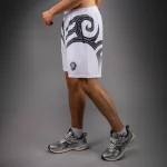 Venum x Mike Tyson Tiger Training Shorts - Optical White/Deep Black - Image 3