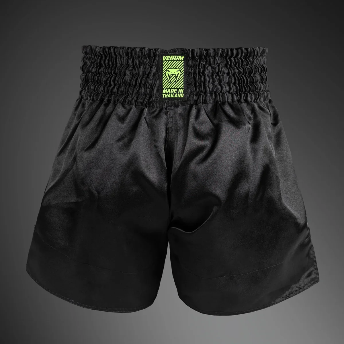 Venum Classic Evo Muay Thai Shorts - Black/ Neon Yellow - Image 4