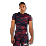 UFC Zenith by Venum Authentic Fight Week Men's White Performance Short Sleeve Rashguard