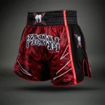 Venum Wolf Atak Muay Thai Shorts - Black/Red - Image 2