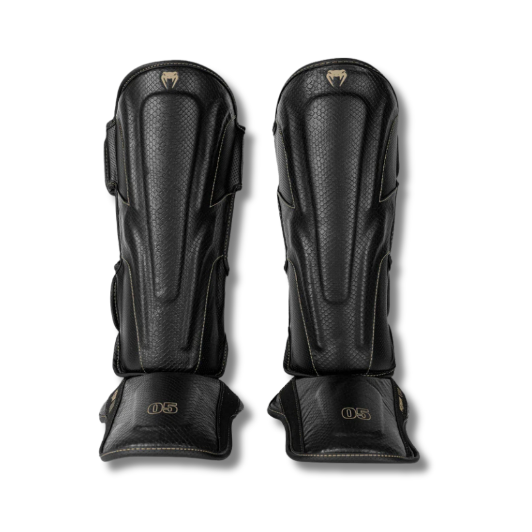 Untitled design (14) Venum Impact Evo Scales Shin Guards - Black - Image 1