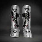 Ringhorns Charger by Venum Shin Guards - Silver/Black - Image 2