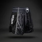 Venum Stealth Muay Thai Shorts - Black/White - Image 3